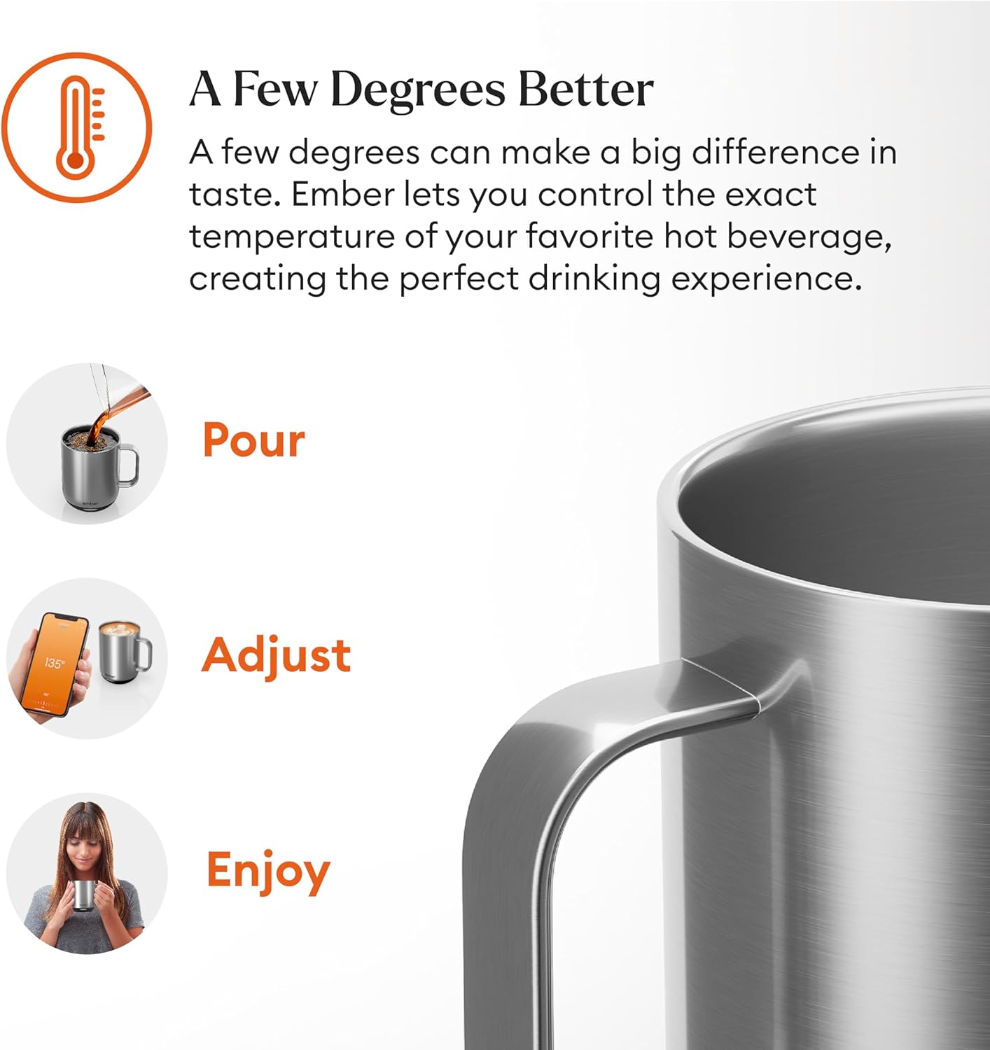 Ember Temperature Control Smart Mug 2, 14 Oz, App-Controlled Heated Coffee Mug with 80 Min Battery Life and Improved Design, White - Image 99