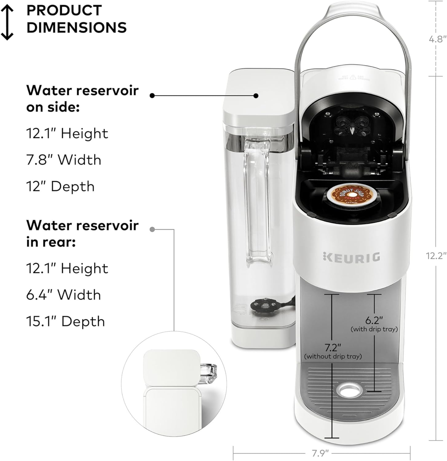 Keurig K-Supreme Single Serve K-Cup Pod Coffee Maker, MultiStream Technology, 4 Brew Sizes, 66oz Dual-Position Removable Reservoir, Black - Image 33