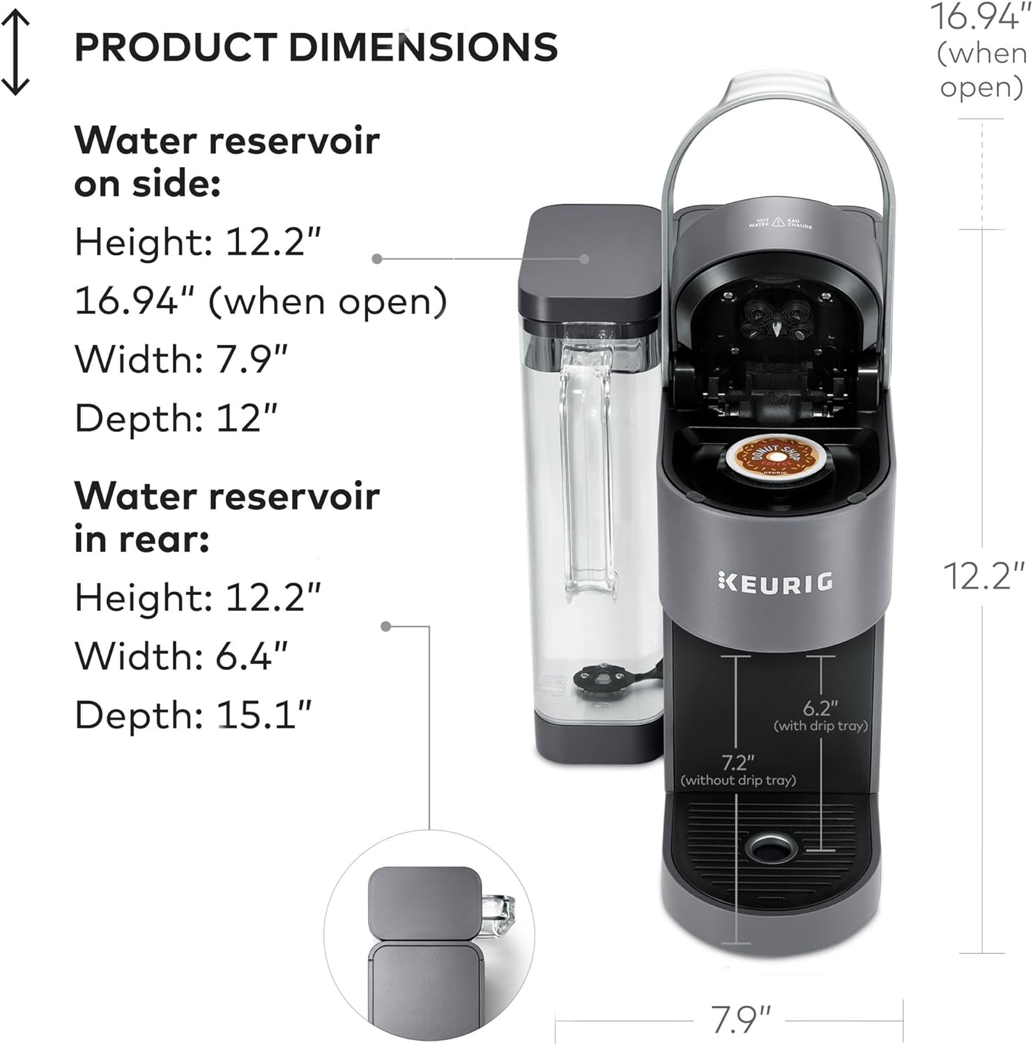 Keurig K-Supreme Single Serve K-Cup Pod Coffee Maker, MultiStream Technology, 4 Brew Sizes, 66oz Dual-Position Removable Reservoir, Black - Image 17