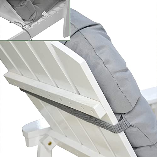 Adirondack Chair Cushion, High Back Indoor Outdoor Patio Tufted Lounge Cushion, Waterproof & Uv-Resistant Seat Pads for Patio Lawn Furniture,Gray - Image 7